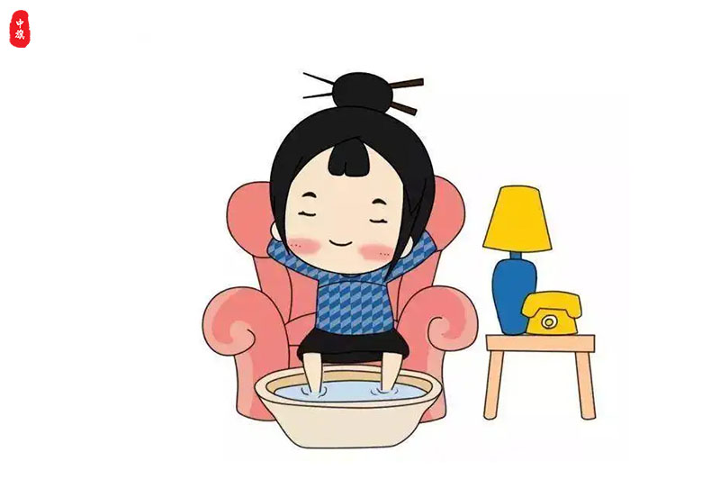 漫畫，安逸的洗腳腳