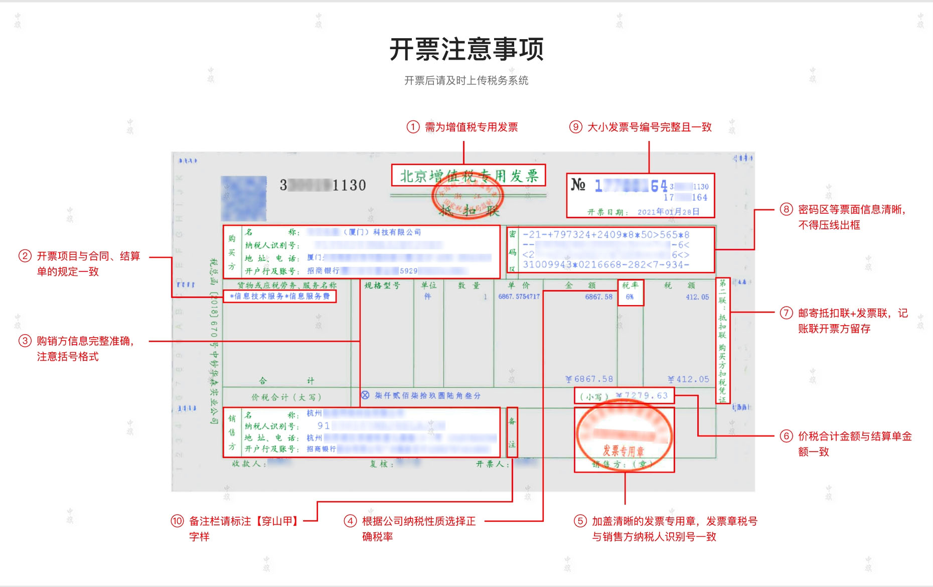 增值稅發(fā)票開(kāi)票時(shí)所需要的注意事項(xiàng)