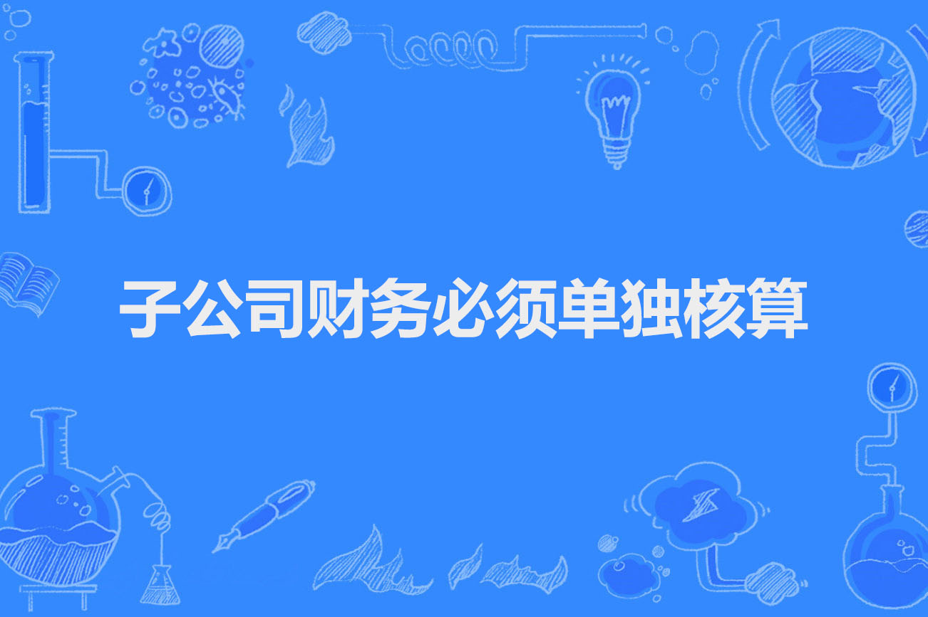 子公司財(cái)務(wù)必須單獨(dú)核算.jpg
